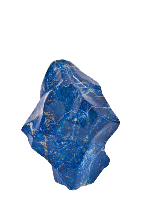 Cabochon-Gold geflockter blauer Lapislazuli glattes Oval zertifizierter loser Edelstein Echter blauer Lapislazuli-Edelstein 7,55 ct 