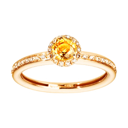 Romance Ring mit gelbem Saphir