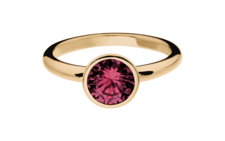Gemstone Ring Vienna Rhodolite red in Rose Gold