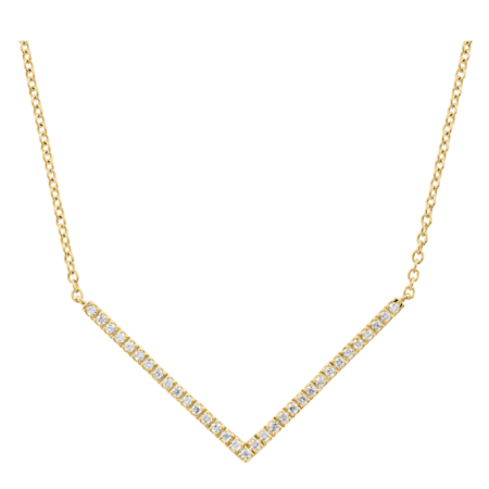 Enchanté Kette Chevron in Gelbgold