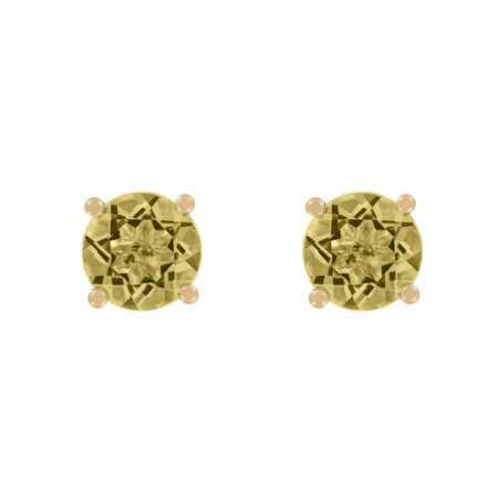 Ohrstecker 4-Krappen Saphir gelb in Gelbgold