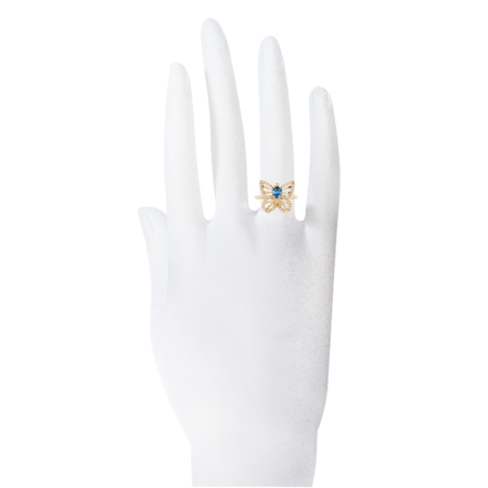 Papillon Ring Aquamarin in Roségold