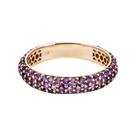 Ring Couleur Violet in Gelbgold