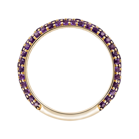 Ring Couleur Violet in Gelbgold