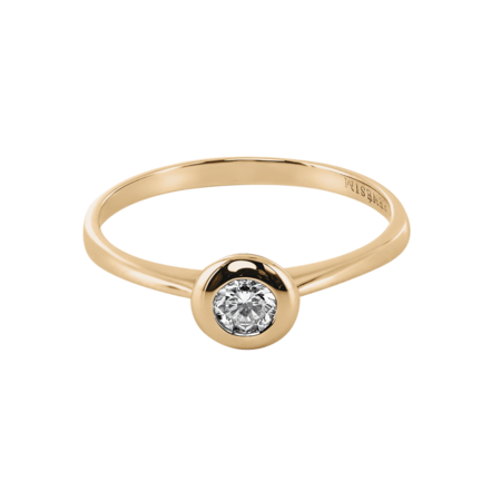 Verlobungsring Korfu 0,08ct in Roségold