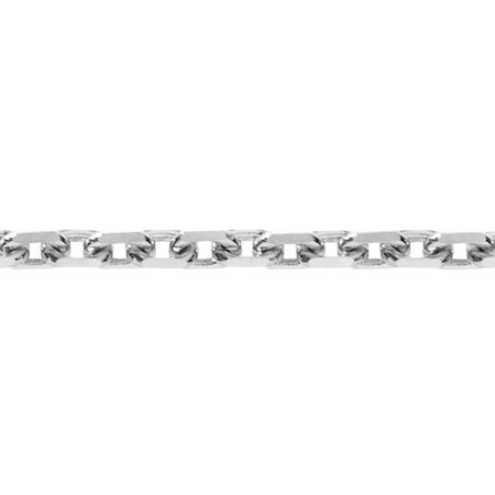 Anchor Chain Diamond Cut in White Gold