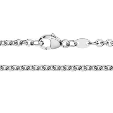 Anchor Chain Necklace in Platinum