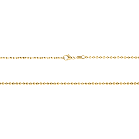 Ball Chain Necklace in Yellow Gold