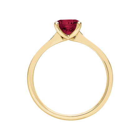 Basel Ruby red in Yellow Gold