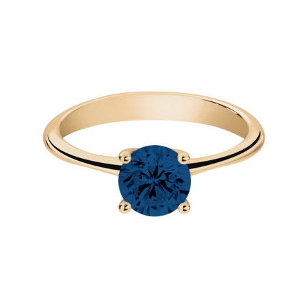 Basel Sapphire blue in Rose Gold
