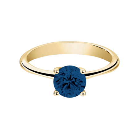 Basel Sapphire blue in Yellow Gold