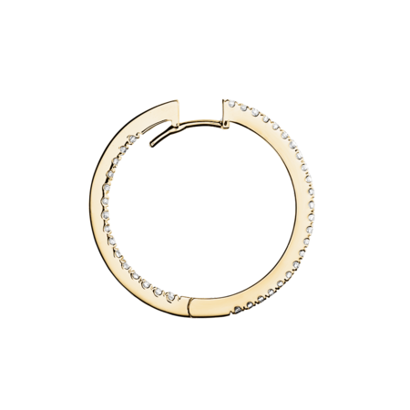 Diamond Hoop Earrings III in Yellow Gold