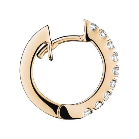 Diamond Hoop Earrings VIII in Rose Gold