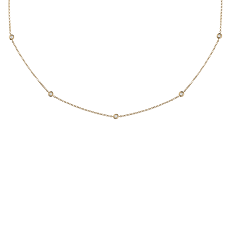 Diamond Necklace Circuit 0.03 carat in Rose Gold