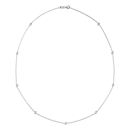 Diamond Necklace Circuit 0.03 carat in White Gold
