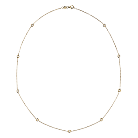 Diamond Necklace Circuit 0.07 carat in Yellow Gold