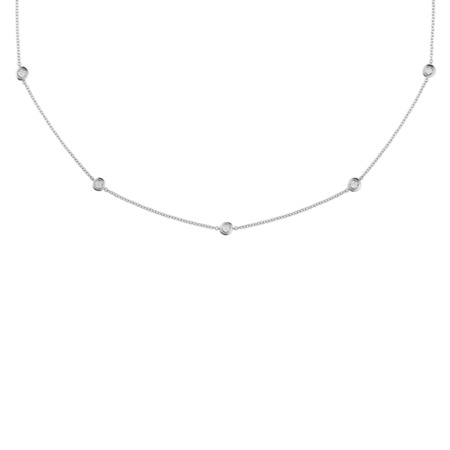 Diamond Necklace Circuit 0.10 carat in White Gold