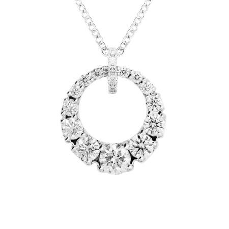 Diamond Necklace I in White Gold