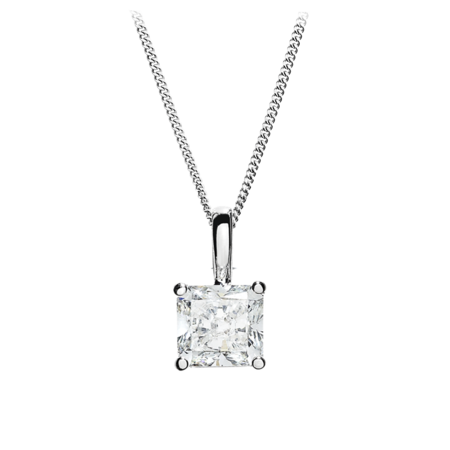 Diamond Pendant 4 prong setting 0.60 Carat in White Gold