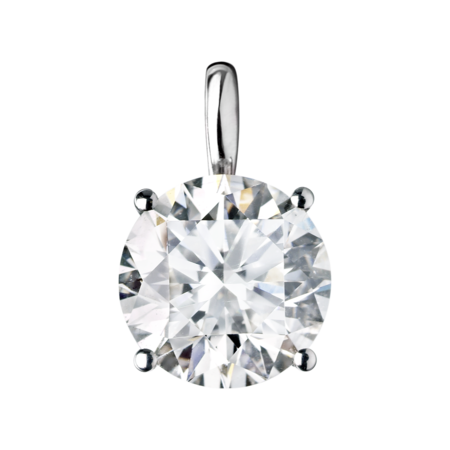 Diamond Pendant 4 prong setting 0.75 Carat in White Gold