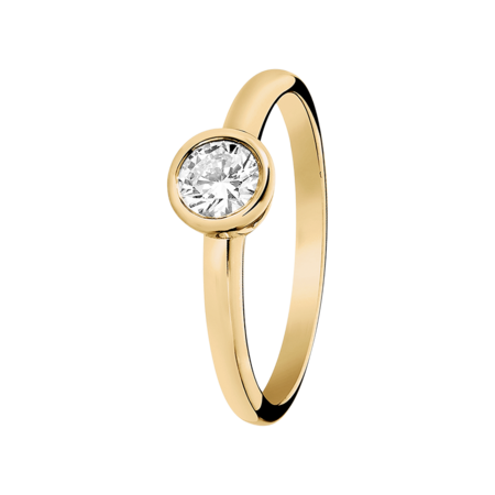 Diamond Ring Vienna 0.5 carat in Yellow Gold