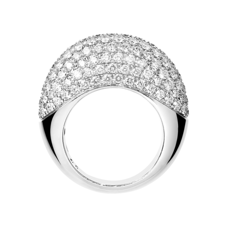 Diamond Snow Ring Oval in White Gold