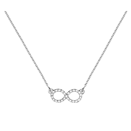 Enchanté Necklace Infinity in White Gold