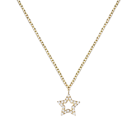 Enchanté Necklace Star in Yellow Gold