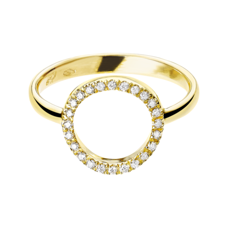 Enchanté Ring Circle in Yellow Gold