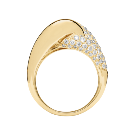 Knot Ring Classics with Diamonds in Yellow Gold