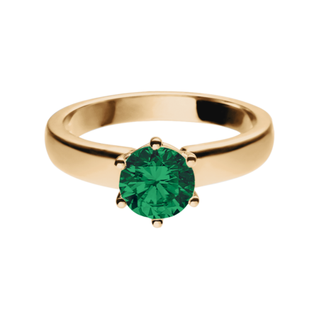 Malmö Emerald green in Rose Gold