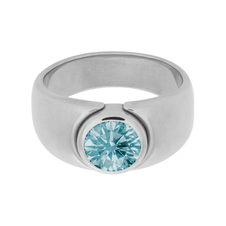 Mantua Aquamarine blue in White Gold