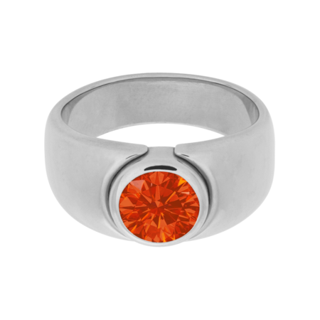 Mantua Fire Opal orange in White Gold