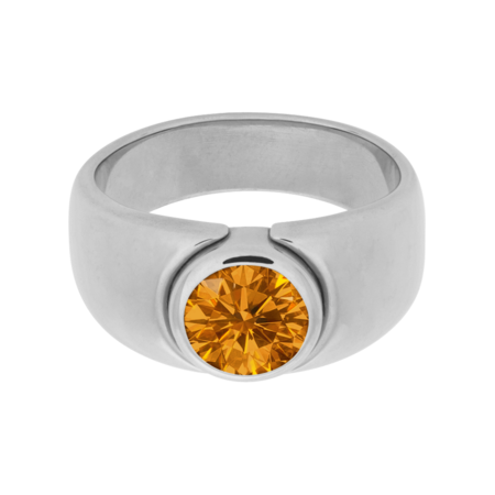 Mantua Madeira Citrine orange in Platinum