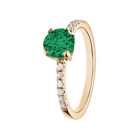Melbourne Emerald green in Rose Gold