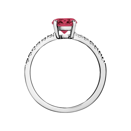 Melbourne Ruby red in White Gold