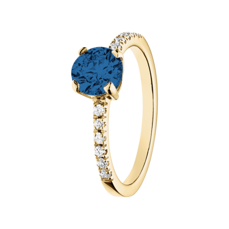 Melbourne Sapphire blue in Yellow Gold