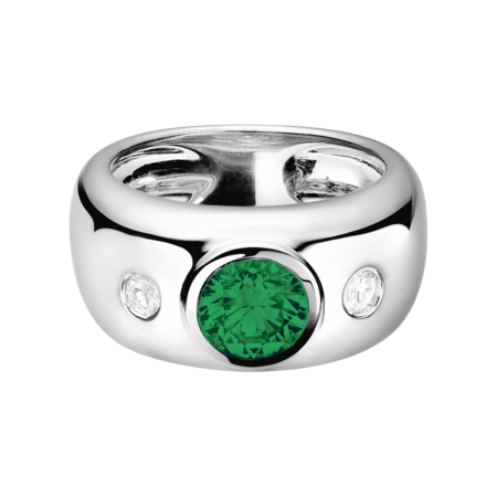 Naples Emerald green in Platinum