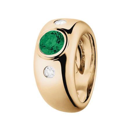 Naples Emerald green in Rose Gold