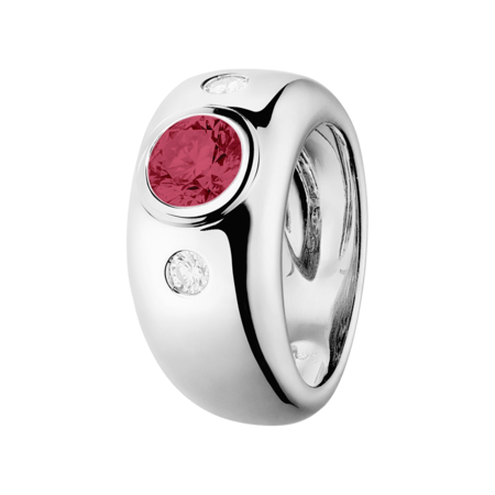 Naples Ruby red in Platinum