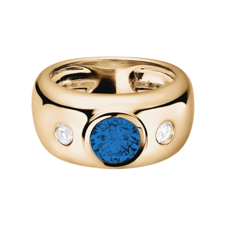 Naples Sapphire blue in Rose Gold