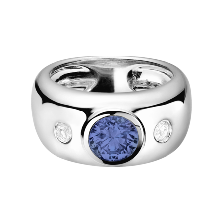 Naples Tanzanite blue in White Gold