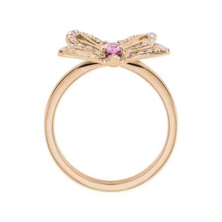 Papillon Ring Sapphire pink in Rose Gold