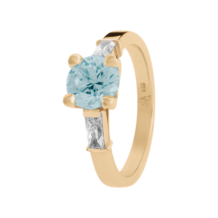 Paris Aquamarine Blue in Rose Gold