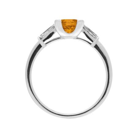 Paris Madeira Citrine orange in Platinum