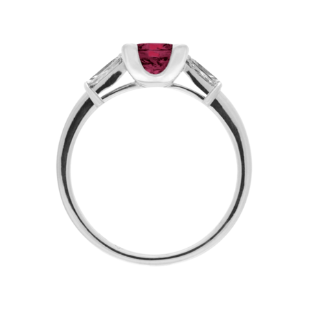 Paris Rhodolite red in White Gold