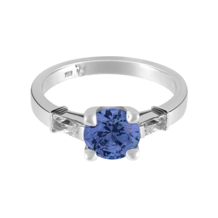 Paris Tanzanite blue in Platinum