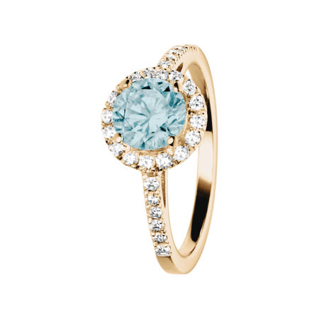 Prague Aquamarine Blue in Rose Gold