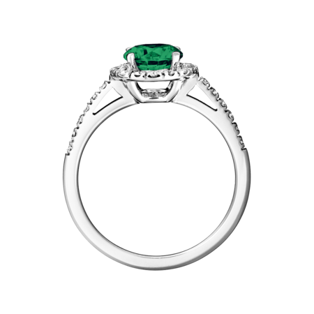 Prague Emerald green in White Gold