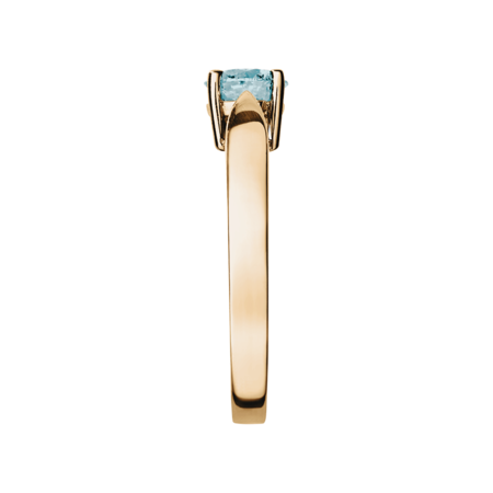 Vancouver Aquamarine Blue in Rose Gold